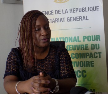 A&iuml;da Alassane N'Diaye RIDDICK( Coordonnateur National du Programme Compact CNPC-MCC) situe les enjeux de l'aide am&eacute;ricaine